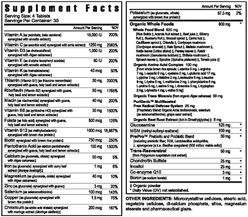 Youngevity Beyond Tangy Tangerine 2.0 Multi-Vitamin & Mineral Complex - Made with Natural & Whole Foods | 160,000 ORAC | 120 Tablets - 6-Pack