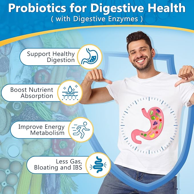 NATURE TARGET Probiotics for Men Digestive Health with Enzymes & Prebiotics, 100 Billion CFUs, Men's Probiotics with Saw Palmetto & Cranberry for Prostate & Urinary Tract Health, 90 Veggie Capsules