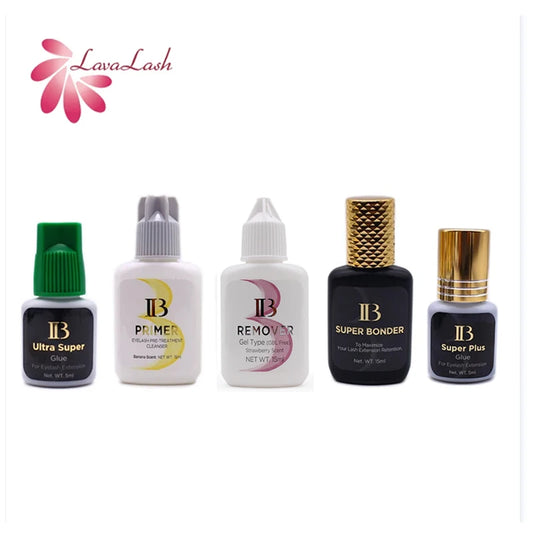 IB Glue Lash Primer and Remove for Eyelash Extensions Adhesive Fastest Dry Long Retention False Lashes Glue